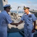 Vice Adm. Andrew Lewis Visits SNMG1 Leadership Aboard USS Gridley