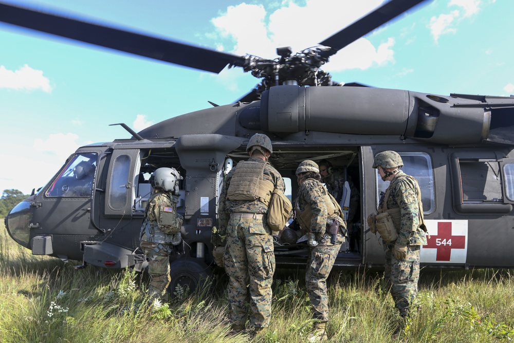 Service Members conduct CASEVAC Training During CSTX19-04