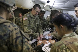 Service Members evaluate casualty during CSTX19-04