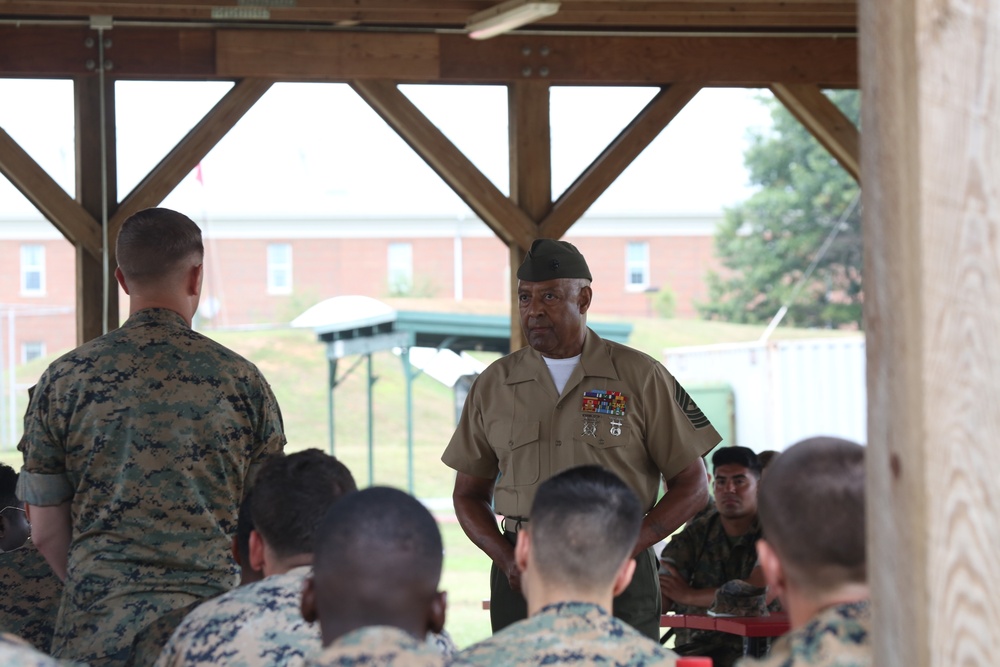 Sgt. Maj. Canley Sends Wisdom and Rounds Down Range