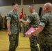 Col. James L. Shelton Jr. awards Lance Cpl. Braxton A. Goff with a Navy Achievement Medal