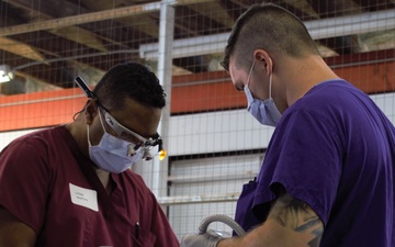 Military dentists thrive in Appalachian Care 2019’s joint-service training environment
