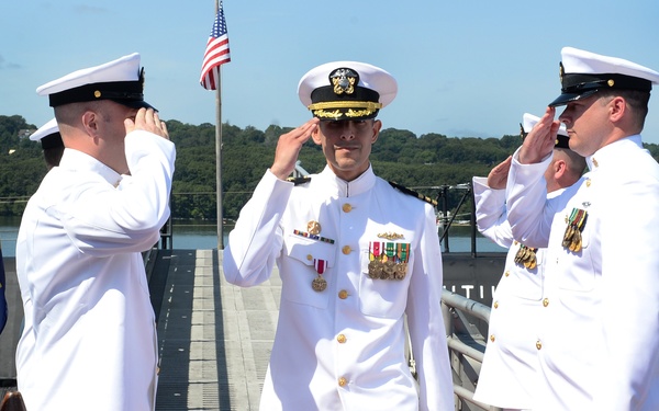 USS San Juan Holds Change of Command