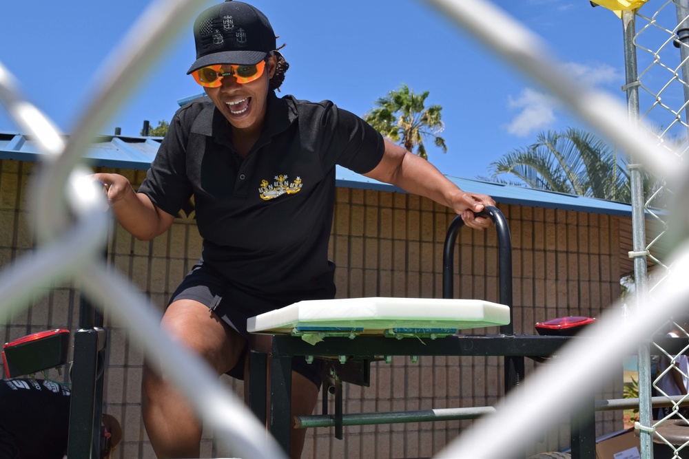 Chief Petty Officer Gears Up to Get Dunked