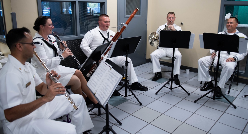 Navy Band Northwest Performs for Downtown Boise YMCA on the First Day of Boise Navy Week