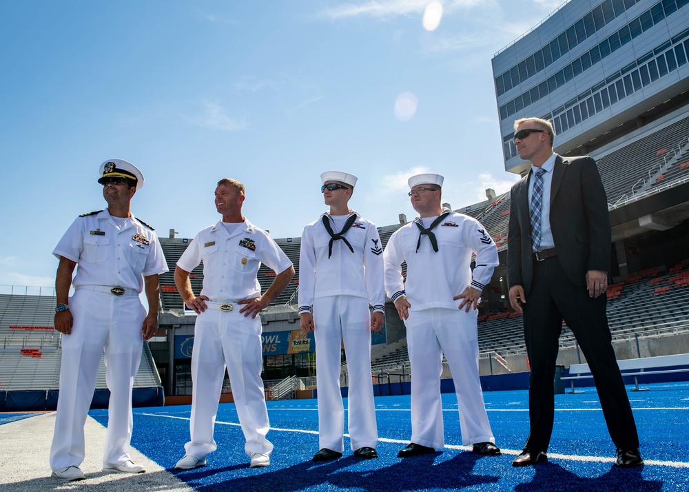 USS Boise Crewmembers Tour Boise State University Athletic Center on the First Day of Boise Navy Week