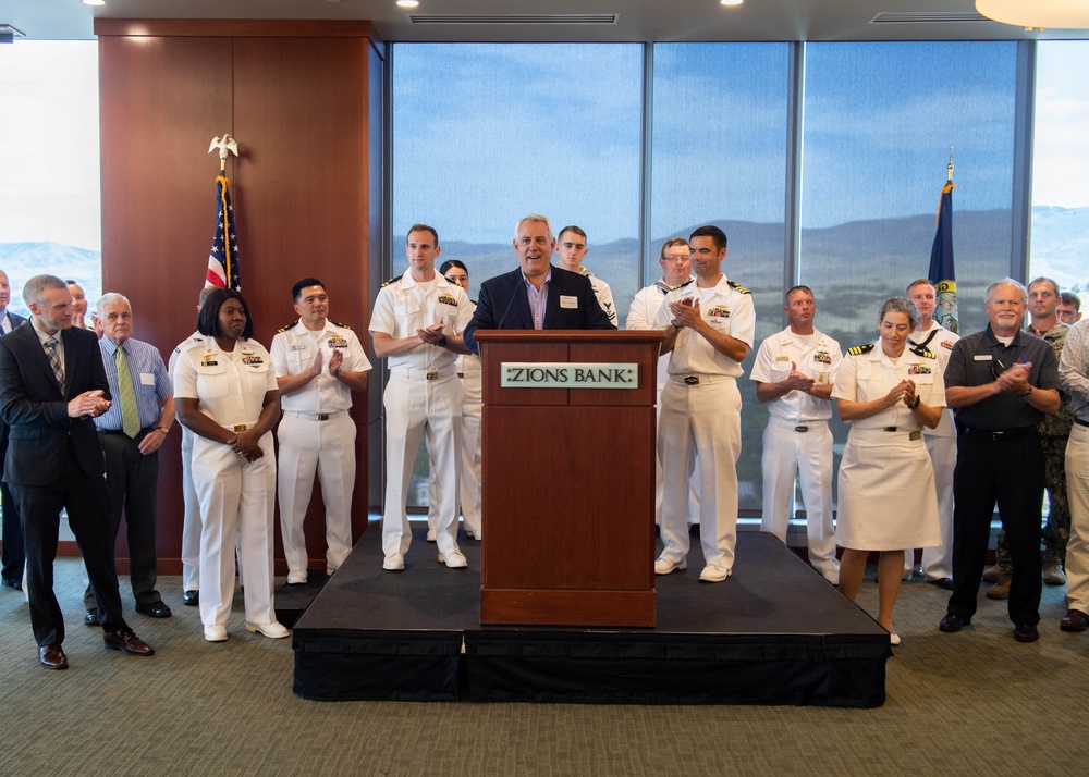 David Bieter, Mayor of Boise, Reads Proclaimation for Boise Navy Week