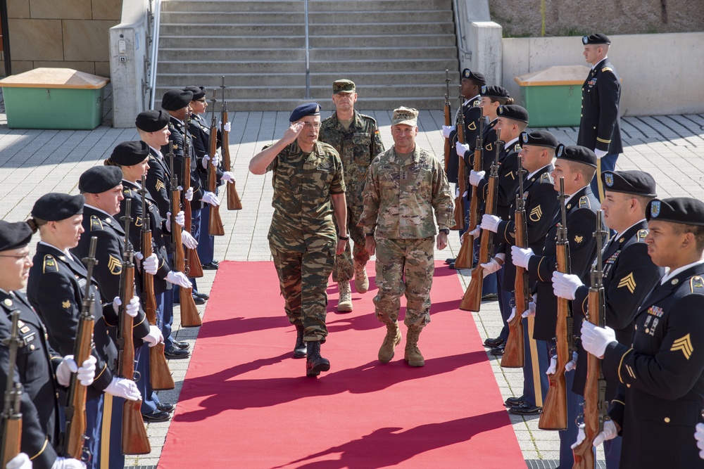 Chief of Hellenic Army LTG Georgios Kampas visits U.S. Army Europe headquarters