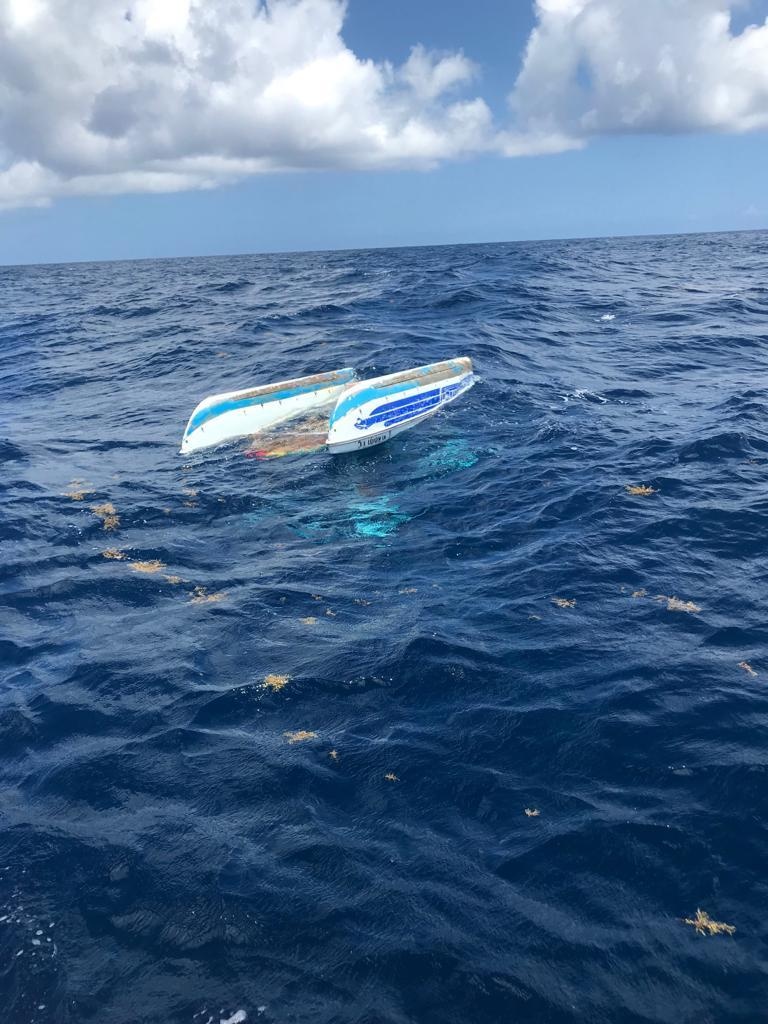 Coast Guard, Good Samaritan vessel “One Life” rescue a U.S. Virgin Islands' boater from capsized catamaran off Culebra Island, Puerto Rico