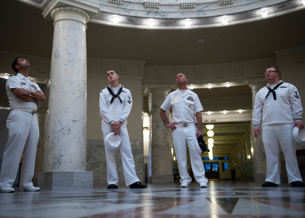 USS Boise Crew Members Tour Idaho's State Capitol During Boise Navy Week