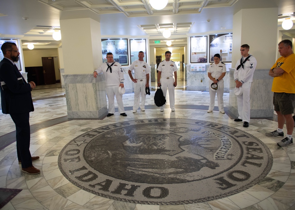 USS Boise Crew Members Tour Idaho's State Capitol During Boise Navy Week