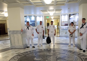USS Boise Crew Members Tour Idaho's State Capitol During Boise Navy Week