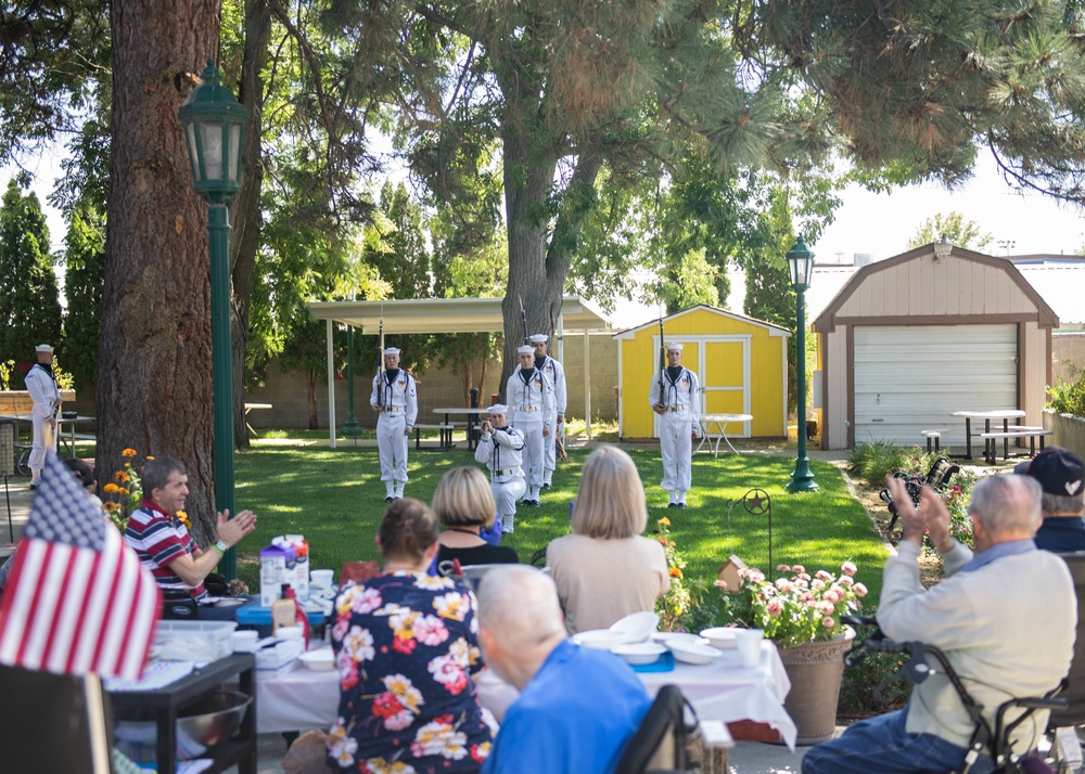 The Navy's Ceremonial Guard Performs at Idaho State Veterans Home