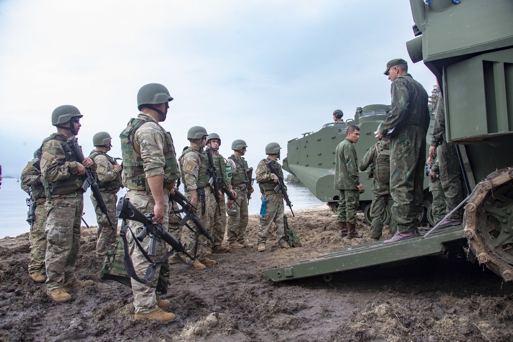 US Marines, partner nations conduct ship-to-shore training during multinational exercise in Brazil