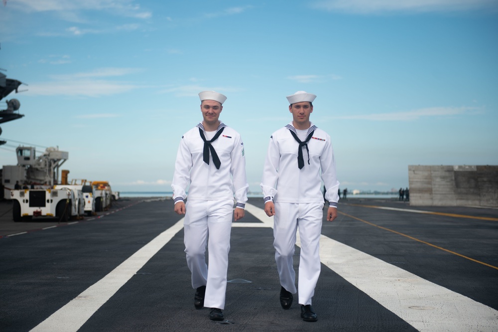 U.S. Navy Sailors march