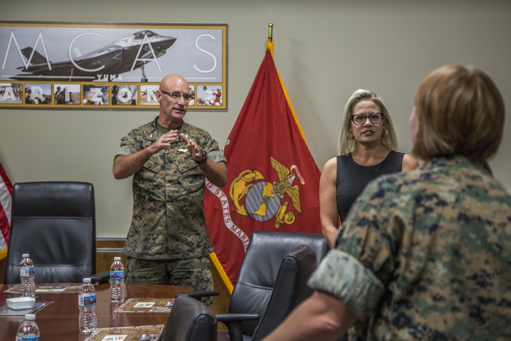 Sen. Kyrsten Sinema visits MCAS Yuma