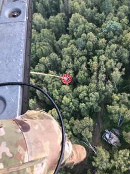 Alaska Army Guard UH-60 Black Hawks support fire suppression
