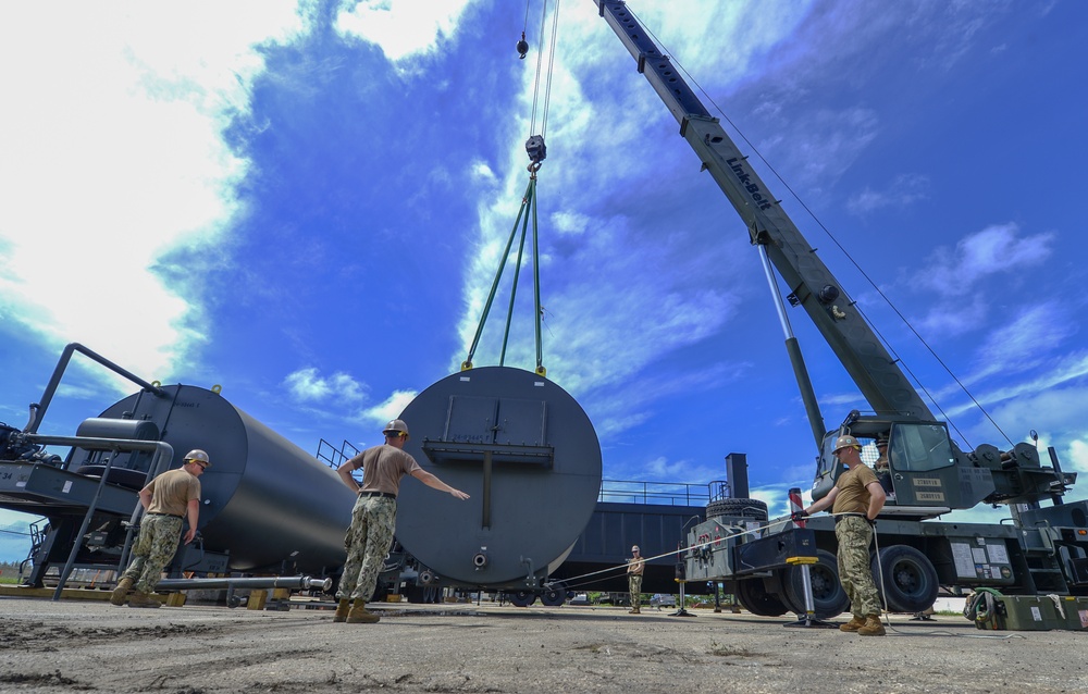 NMCB 11 Seabees Assemble Asphalt Batch Plant