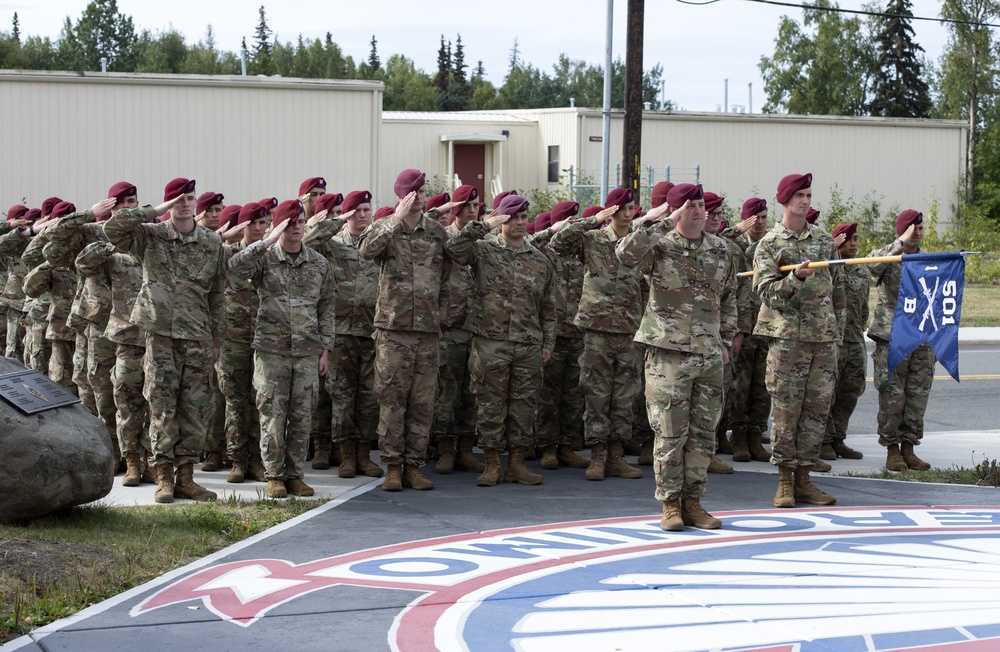 Blackfoot Company, 1/501st Parachute Infantry Regiment change of command