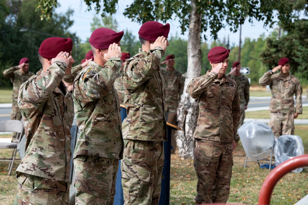 Blackfoot Company, 1/501st Parachute Infantry Regiment change of command