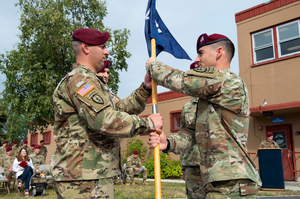 Blackfoot Company, 1/501st Parachute Infantry Regiment change of command