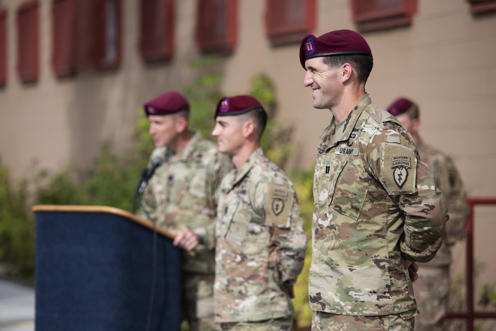 Blackfoot Company, 1/501st Parachute Infantry Regiment change of command