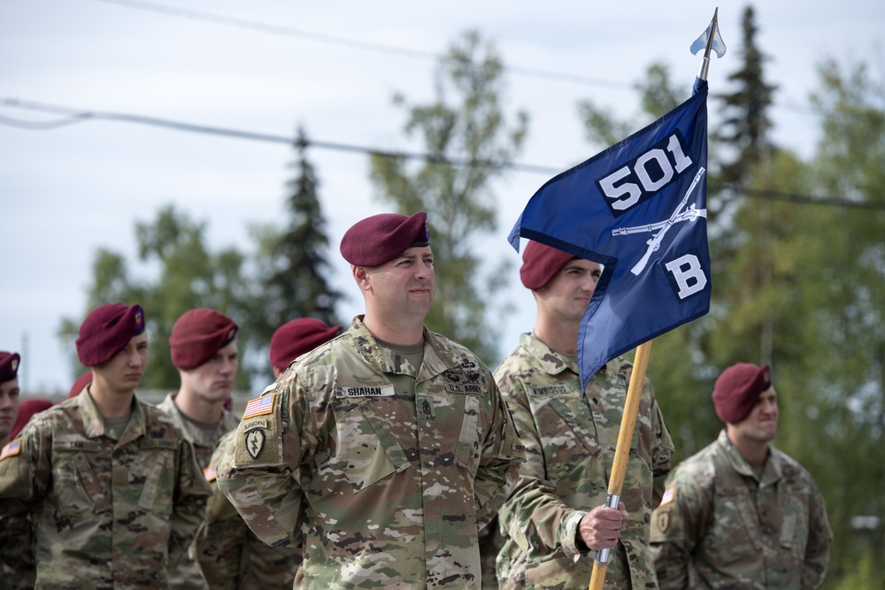 Blackfoot Company, 1/501st Parachute Infantry Regiment change of command