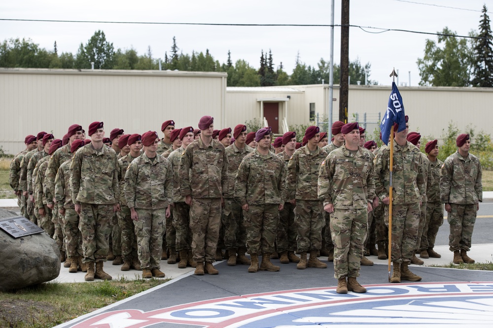 Blackfoot Company, 1/501st Parachute Infantry Regiment change of command