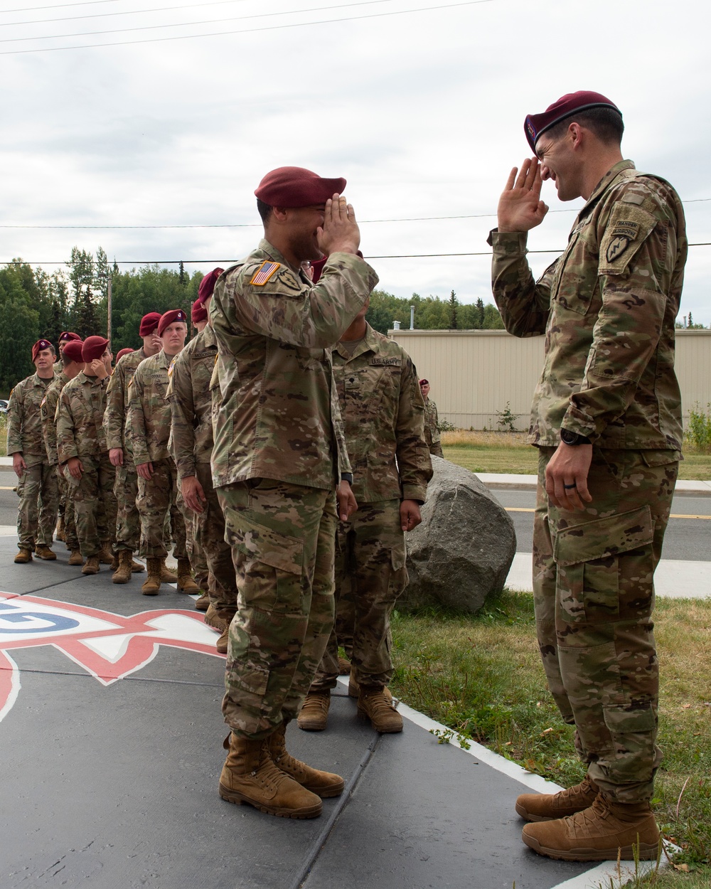 Blackfoot Company, 1/501st Parachute Infantry Regiment change of command