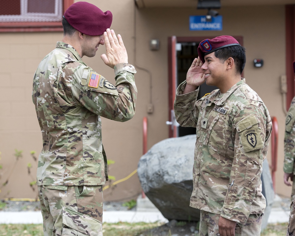 Blackfoot Company, 1/501st Parachute Infantry Regiment change of command