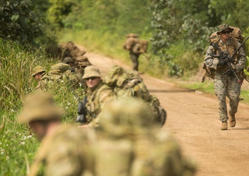 MRF-D Marines patrol to an objective