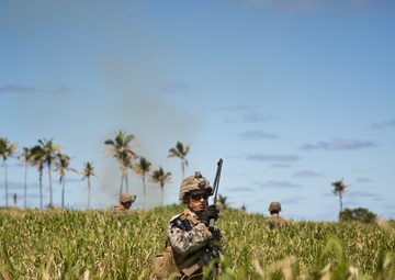 MRF-D Marines patrol to an objective