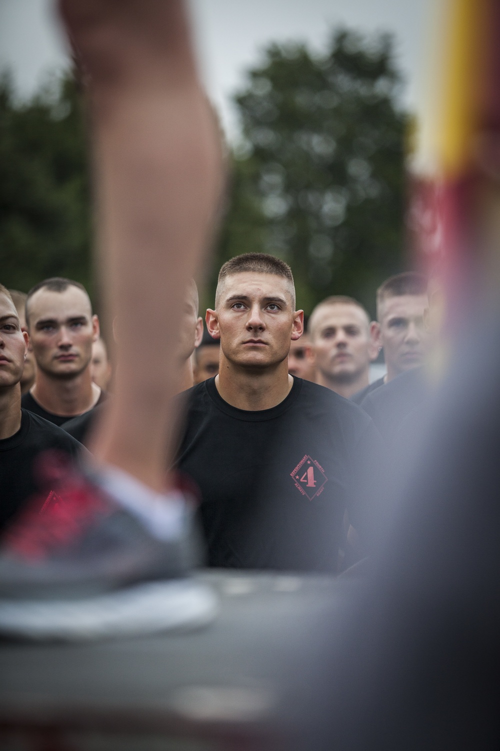 Marine Corps officer candidates run the motivational run