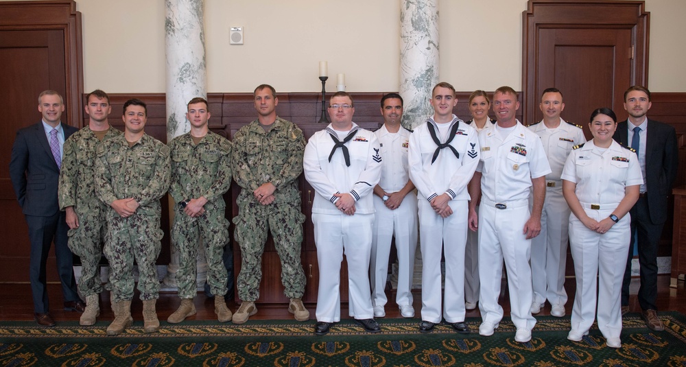 The Navy is Presented a Proclamation at Idaho's Govenor's Office During Boise Navy Week