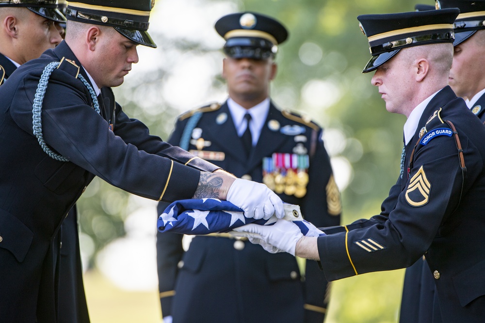 Military Funeral Honors with Funeral Escort are Conducted for U.S. Army Sfc. William Jones in Section 55