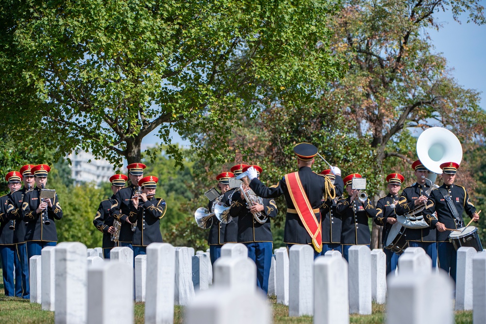 Military Funeral Honors with Funeral Escort are Conducted for U.S. Army Sfc. William Jones in Section 55