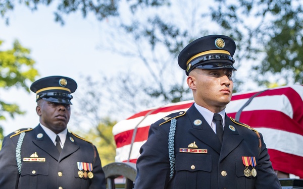 Military Funeral Honors with Funeral Escort are Conducted for U.S. Army Sfc. William Jones in Section 55