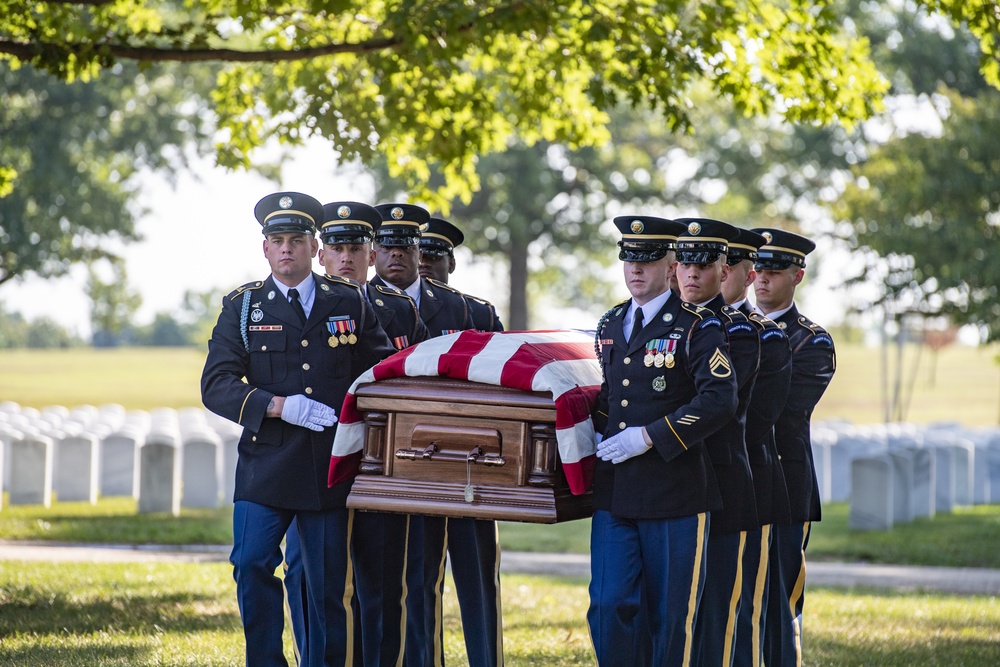 Military Funeral Honors with Funeral Escort are Conducted for U.S. Army Sfc. William Jones in Section 55