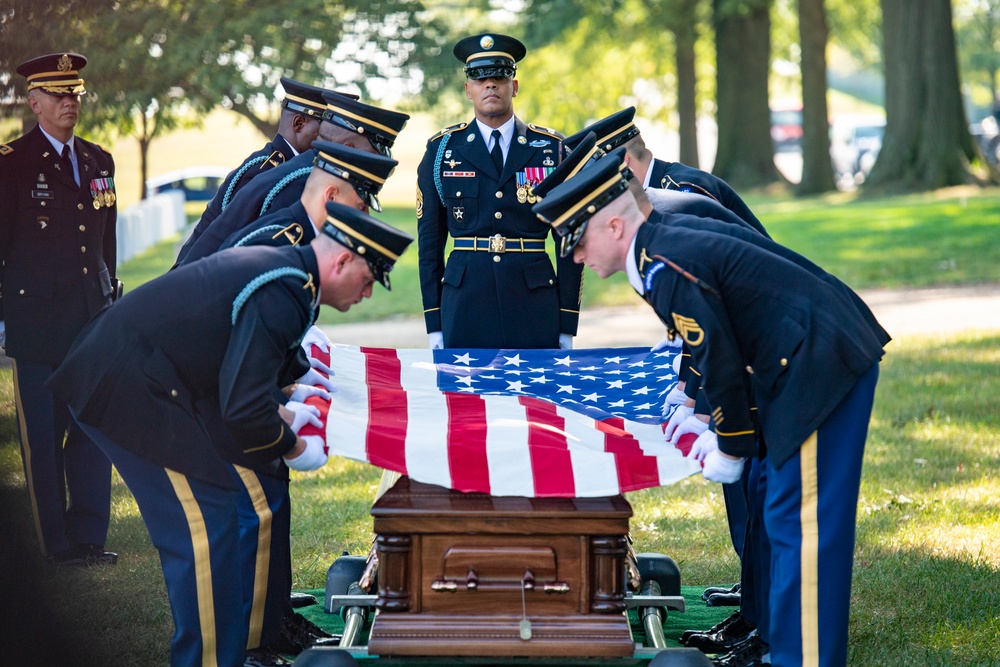 Military Funeral Honors with Funeral Escort are Conducted for U.S. Army Sfc. William Jones in Section 55