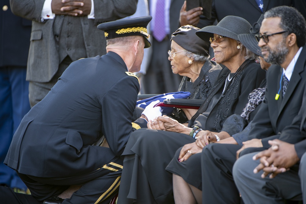 Military Funeral Honors with Funeral Escort are Conducted for U.S. Army Sfc. William Jones in Section 55