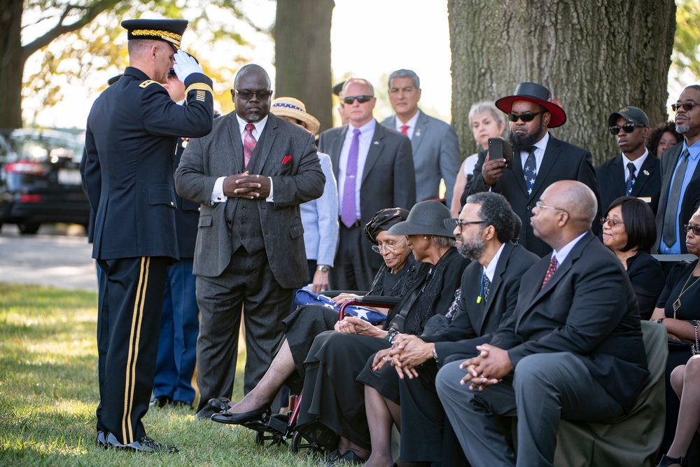 Military Funeral Honors with Funeral Escort are Conducted for U.S. Army Sfc. William Jones in Section 55