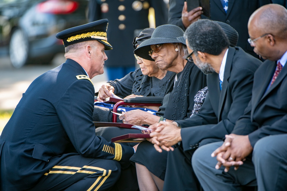 Military Funeral Honors with Funeral Escort are Conducted for U.S. Army Sfc. William Jones in Section 55