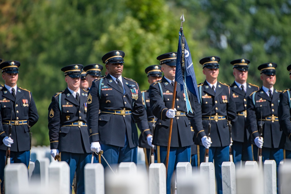 Military Funeral Honors with Funeral Escort are Conducted for U.S. Army Sfc. William Jones in Section 55