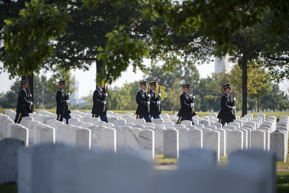 Military Funeral Honors with Funeral Escort are Conducted for U.S. Army Sfc. William Jones in Section 55