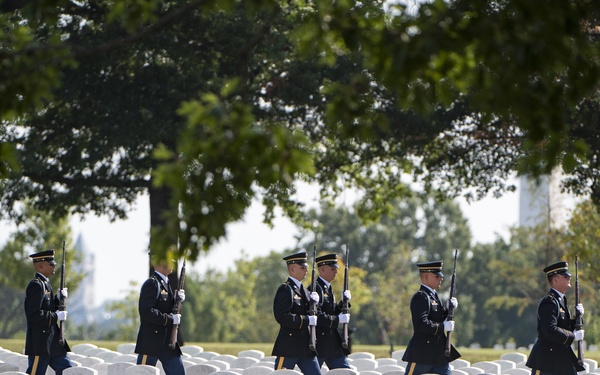 Military Funeral Honors with Funeral Escort are Conducted for U.S. Army Sfc. William Jones in Section 55