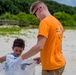 Marines, sailors and children volunteer at Igei Beach cleanup