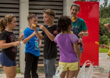 Marines, sailors and children volunteer at Igei Beach cleanup