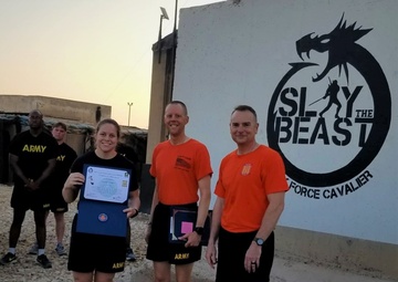 Task Force Cavalier CSM PRT Challenge and Battalion Run