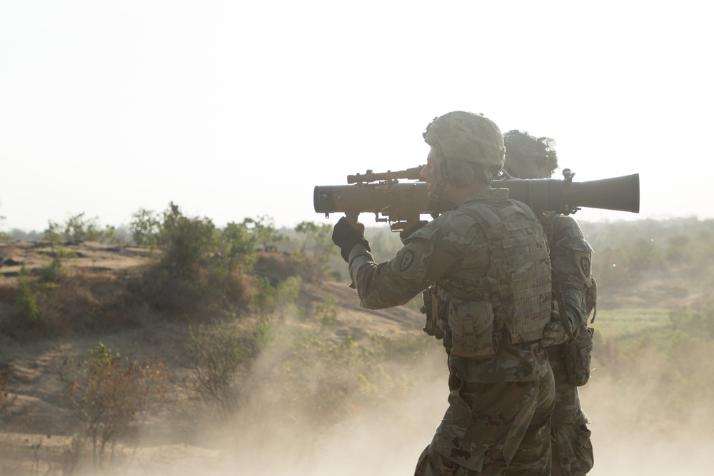 Javelin and Carl Gustav Range at Garuda Shield 19