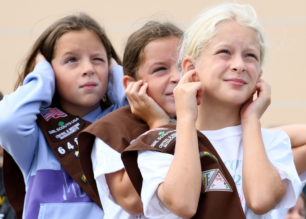 Girl Scouts tour 104th Fighter Wing